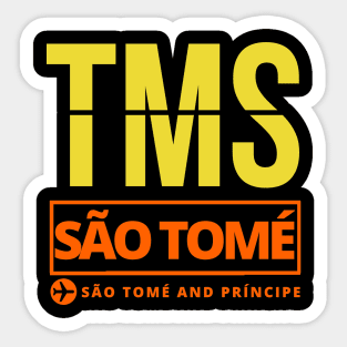 TMS - São Tomé airport code Sticker